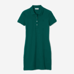 Lacoste vestido polo piquê de algodão elástico mulheres verde 3m2 88BL2467 - Image 5