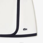 lacoste x goop saia pique duas camadas mulheres branco azul marinho ev0 88BL2670 - Image 2