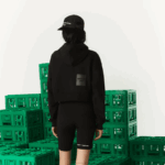 Lacoste x minecraft moletom oversized de lã mulheres preto 031 88BL2585 - Image 3
