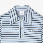 vestido jacquard listrado lacoste x goop mulheres azul marinho branco cjr 88BL2672 - Image 3